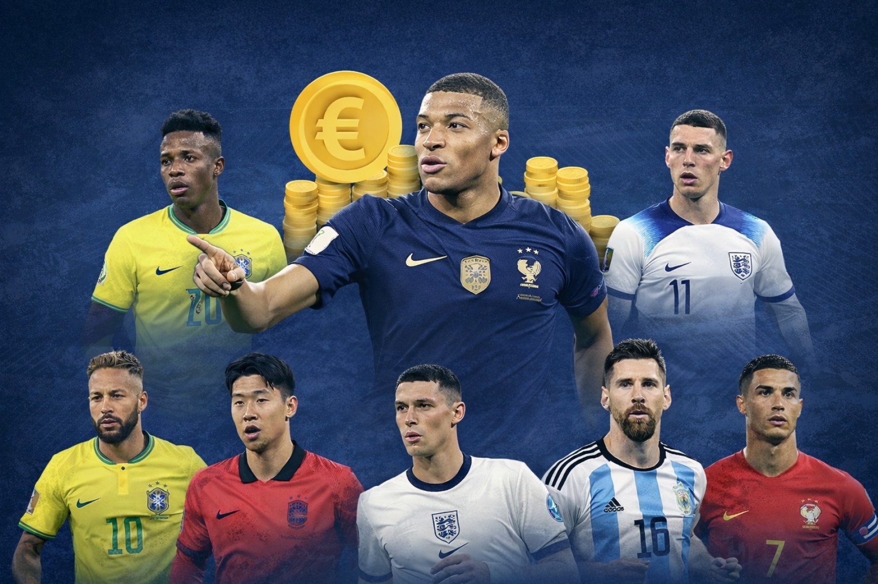 2022 世界杯球员身价排行榜：谁是本届身价最高的球员？